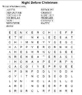 Word Find Puzzle